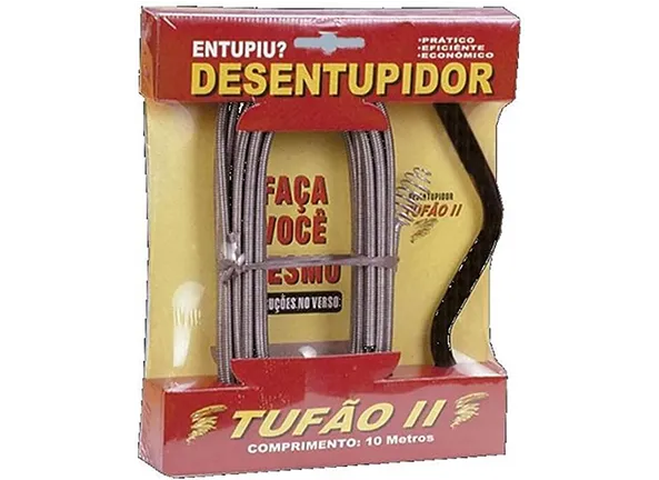 Desentupidor de Canos Tufão Profissional com Mola Rotativa 10m Pias, Vaso Sanitário e Calhas no Lajeado